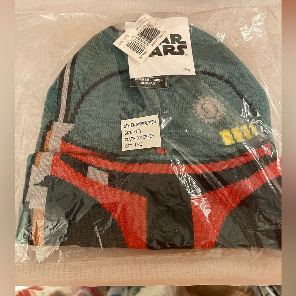 Star Wars Disney Boba Fett Beanie NWT Men or Women’s